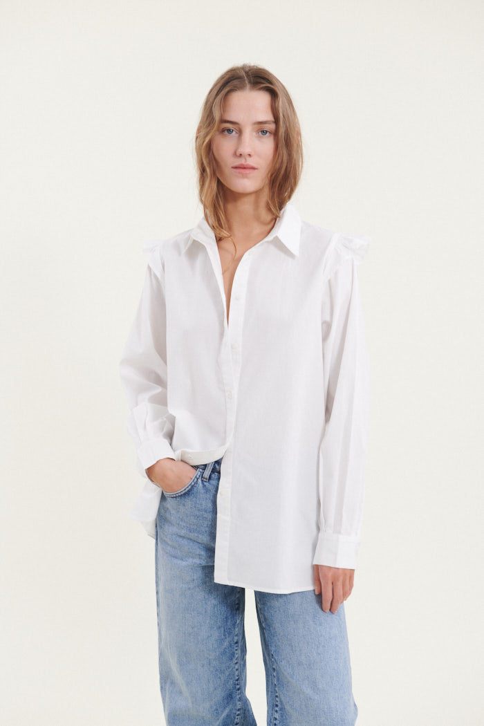 Basic Apparel Milly Shirt Skjorter 423 Bright White